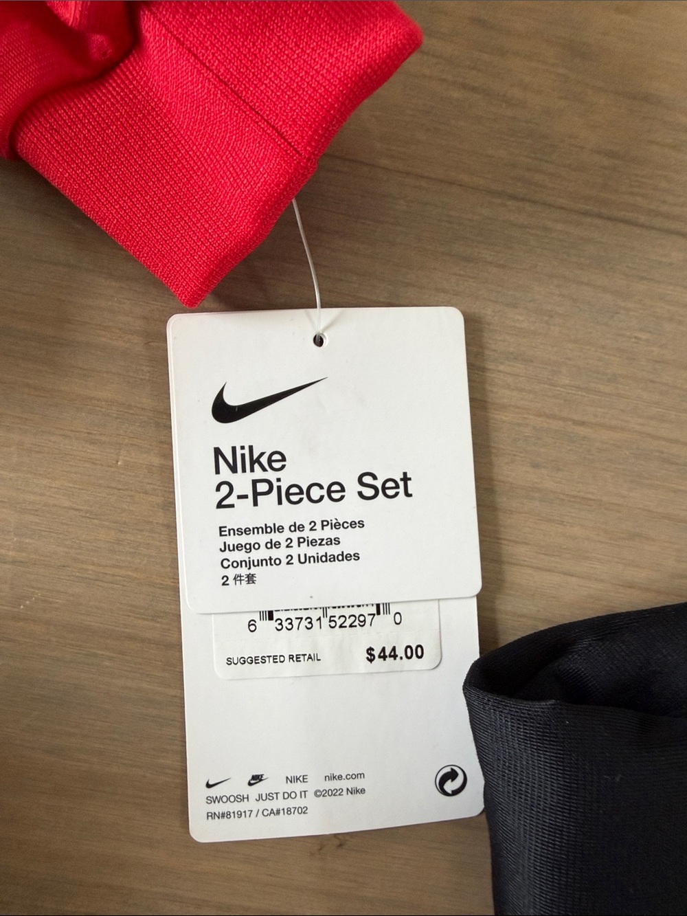 Nike Black & Red Toddler Athletic Track Set - Picture 6 of 6